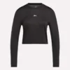 T-shirt court à manches longues slim fit pour femme