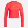 T-shirt court à manches longues slim fit pour femme