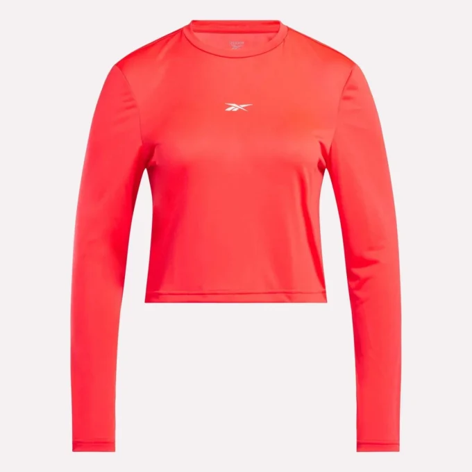 T-shirt court à manches longues slim fit pour femme