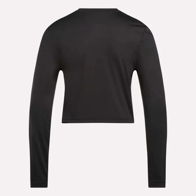 T-shirt court à manches longues slim fit pour femme