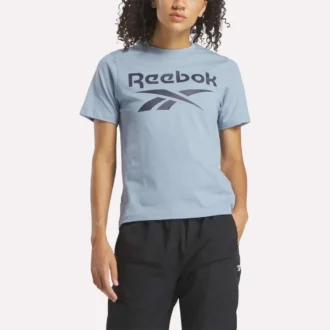 T-shirt à manches courtes et col rond avec grand logo pour femme