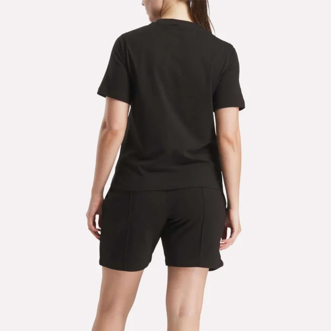 T-shirt à manches courtes et col rond avec grand logo pour femme