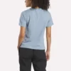 T-shirt à manches courtes et col rond avec grand logo pour femme