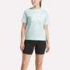 T-shirt à manches courtes et col rond pour femme avec logo bicolore