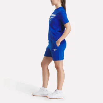 T-shirt à manches courtes et col rond pour femme avec logo bicolore