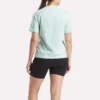 T-shirt à manches courtes et col rond pour femme avec logo bicolore