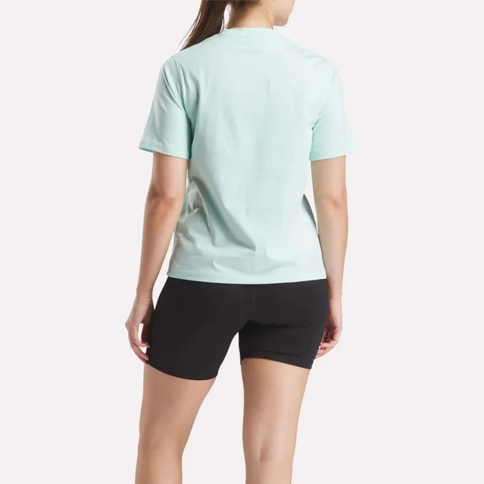 T-shirt à manches courtes et col rond pour femme avec logo bicolore