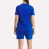 T-shirt à manches courtes et col rond pour femme avec logo bicolore