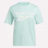 T-shirt à manches courtes et col rond pour femme avec logo bicolore