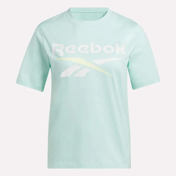 T-shirt à manches courtes et col rond pour femme avec logo bicolore