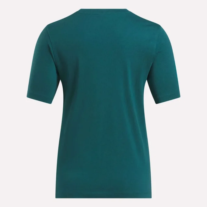 T-shirt à manches courtes et col rond pour femme avec logo bicolore