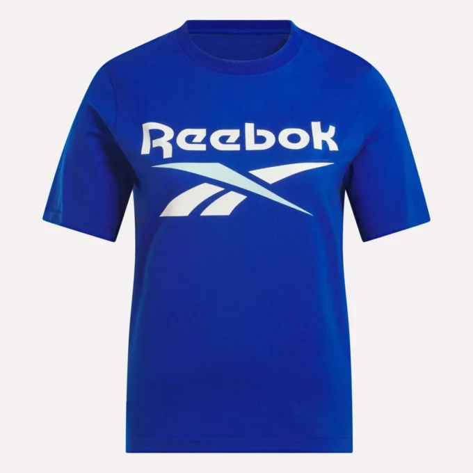 T-shirt à manches courtes et col rond pour femme avec logo bicolore