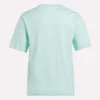 T-shirt à manches courtes et col rond pour femme avec logo bicolore