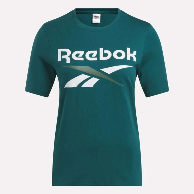 T-shirt à manches courtes et col rond pour femme avec logo bicolore