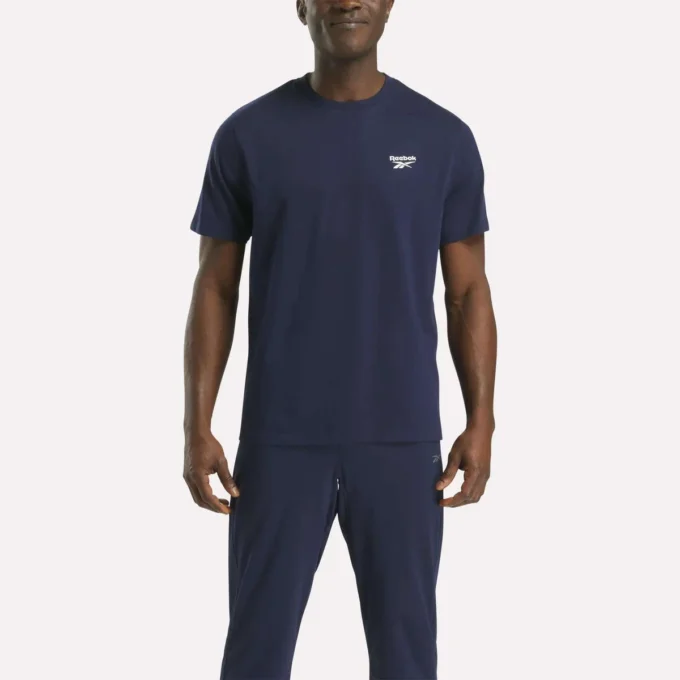 T-shirt à manches courtes et col rond pour homme avec petit logo