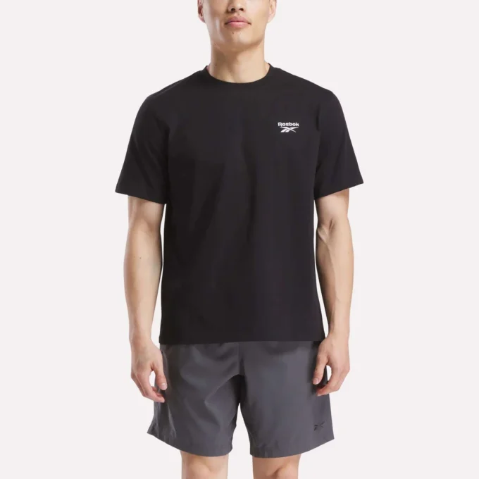 T-shirt à manches courtes et col rond pour homme avec petit logo