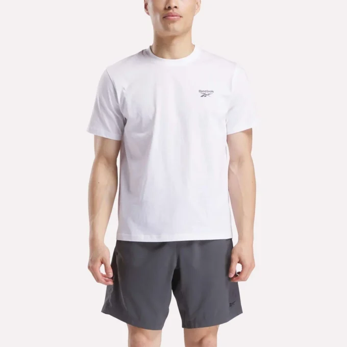 T-shirt à manches courtes et col rond pour homme avec petit logo