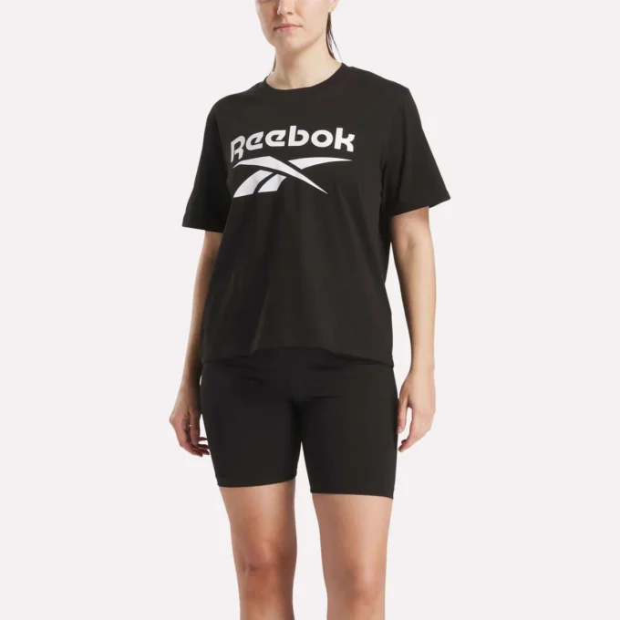 T-shirt à manches courtes oversize avec grand logo pour femme