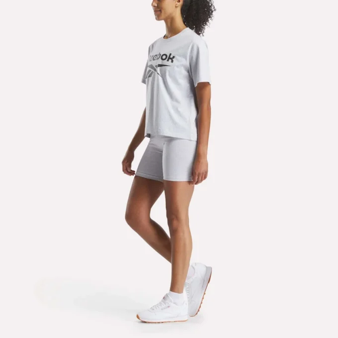 T-shirt à manches courtes oversize avec grand logo pour femme