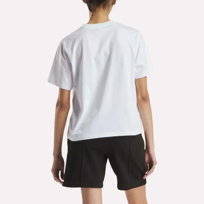 T-shirt à manches courtes oversize avec grand logo pour femme