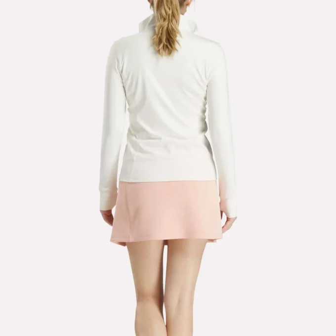 Veste de golf à fermeture éclair intégrale et coutures performantes pour femmes